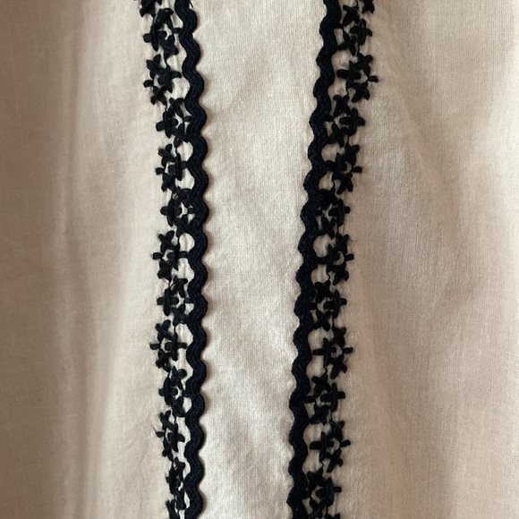 Zara trf Collection Embroidered Long Sleeve Tunic with Pom-Pom Tie - Picture 9 of 13